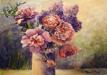 Peinture intitulée "Roses de Pentecôte" par Marcel Boos, Œuvre d'art originale