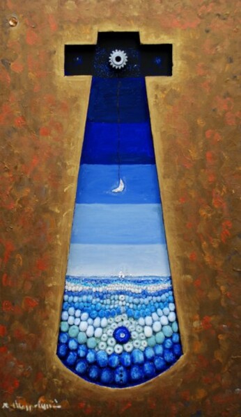 Pittura intitolato "porta del silenzio" da Angelo Mazzoleni, Opera d'arte originale, Altro