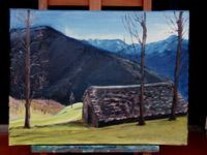 Peinture intitulée "Col de Pause-Pyréné…" par Jean Parraud, Œuvre d'art originale