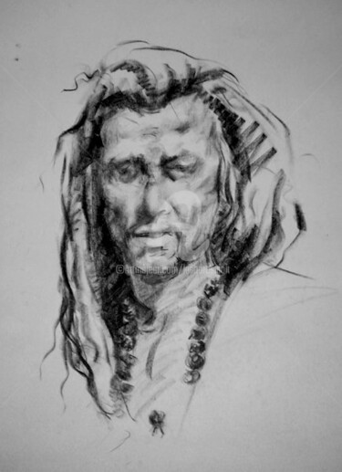 Painting titled "live sketch11." by Kishore Singh, Original Artwork