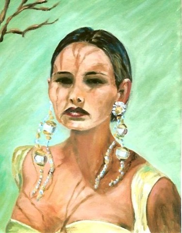 Peinture intitulée "Boucles d'oreilles…" par Maurice Tessier, Œuvre d'art originale