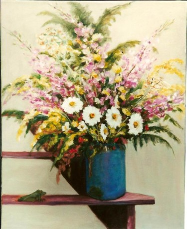 Peinture intitulée "Fleurs sauvages" par Maurice Tessier, Œuvre d'art originale