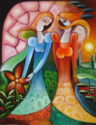 Peinture intitulée "Exorcism" par Adrian Doni, Œuvre d'art originale, Huile