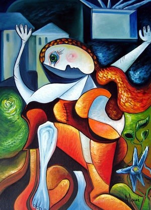 Peinture intitulée "Evolution" par Adrian Doni, Œuvre d'art originale, Huile