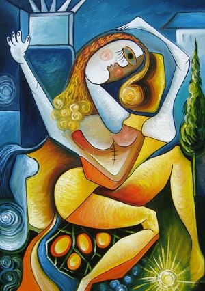 Peinture intitulée "The Lady" par Adrian Doni, Œuvre d'art originale, Huile