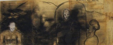Collages titled "Beautés du Brésil" by Evelyne Dominault, Original Artwork, Pastel