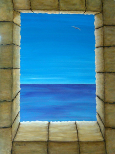 Meditation Peinture intitulée "Meditation" par Allegretto, Œuvre d'art originale, Acrylique