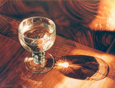 绘画 标题为“Le verre transcendé” 由Didier Merceret, 原创艺术品, 油 安装在木质担架架上