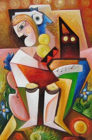 Peinture intitulée "Cubist Song" par Adrian Doni, Œuvre d'art originale, Huile