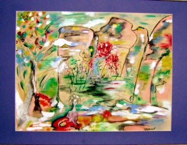 Peinture intitulée "AU BOUT DU MONDE" par Dominique Bertrand, Œuvre d'art originale, Acrylique Monté sur Carton
