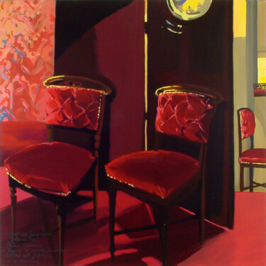 Painting titled "Opéra - Etat des li…" by Michelle Auboiron, Original Artwork, Acrylic Mounted on Wood Stretcher frame
