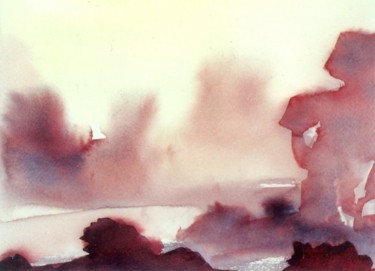 Peinture intitulée "symphonie mauve" par Evelyne Hervé, Œuvre d'art originale, Huile