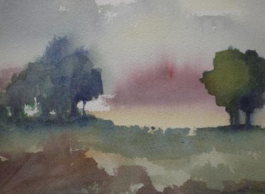 Peinture intitulée "rock arbolesque" par Evelyne Hervé, Œuvre d'art originale, Huile