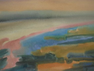 Peinture intitulée "mélodie aquatique" par Evelyne Hervé, Œuvre d'art originale, Huile