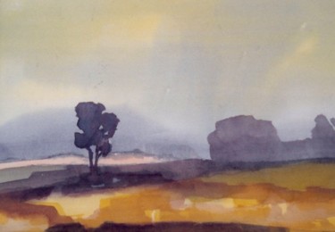 Peinture intitulée "arbre, mon pair" par Evelyne Hervé, Œuvre d'art originale, Huile