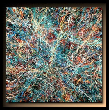 「Abstraction P134」というタイトルの絵画 Tehosによって, オリジナルのアートワーク, オイル