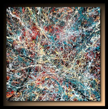 「Abstraction P135」というタイトルの絵画 Tehosによって, オリジナルのアートワーク, オイル