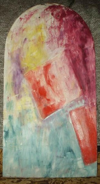Painting titled "Геометрия красного" by Andrei Poliakov, Original Artwork
