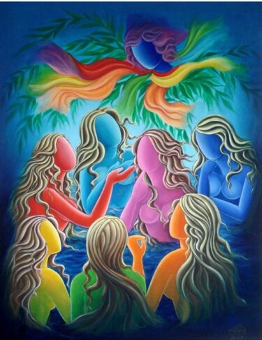 Painting titled "ENLIGHTMENT" by Suddha Sama, Original Artwork