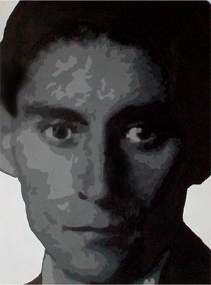 Schilderij getiteld "Kafka" door Steve Haes, Origineel Kunstwerk