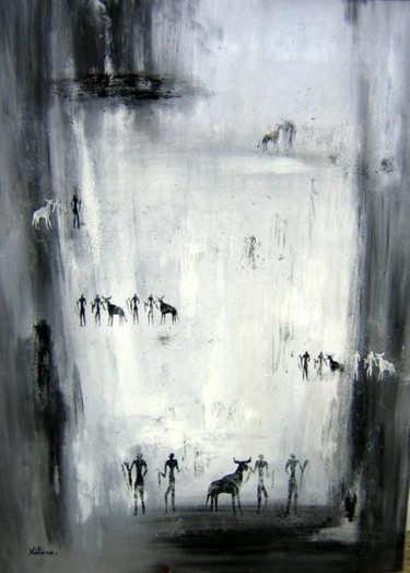Peinture intitulée "Ethnique" par Helene Rousselot, Œuvre d'art originale