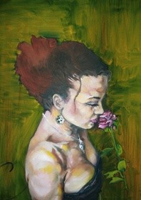 Painting titled "May" by Claudette, Original Artwork, Oil