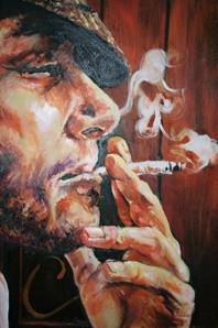 Painting titled "The Onlooker" by Claudette, Original Artwork, Oil