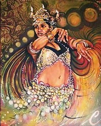 Painting titled "Sheeva" by Claudette, Original Artwork, Oil