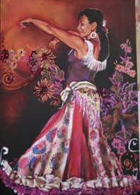 Painting titled "Spring" by Claudette, Original Artwork, Oil