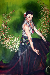 Painting titled "Autumn" by Claudette, Original Artwork, Oil