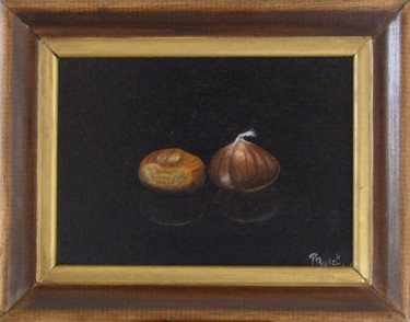 Painting titled "Les chataignes" by Patrice Butel, Original Artwork, Oil