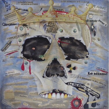 Collages titulada "Actualités" por Marina Argentini, Obra de arte original, Acrílico Montado en Bastidor de camilla de madera