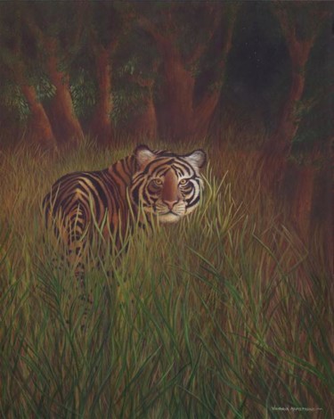 Painting titled "Do Not Go Gentle" by Victoria Armstrong, Original Artwork, Oil