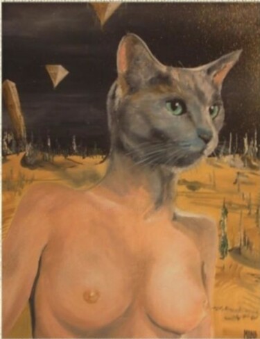 le xnihps Peinture intitulée "le xnihps" par Manu Surreabulliste, Œuvre d'art originale