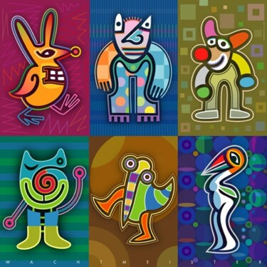 Arte digital titulada "Individualists 3" por Bernd Wachtmeister, Obra de arte original, Pintura Digital