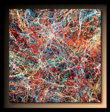 「Abstraction P138」というタイトルの絵画 Tehosによって, オリジナルのアートワーク, オイル