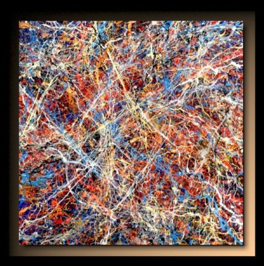 「AbstractionP139」というタイトルの絵画 Tehosによって, オリジナルのアートワーク, オイル