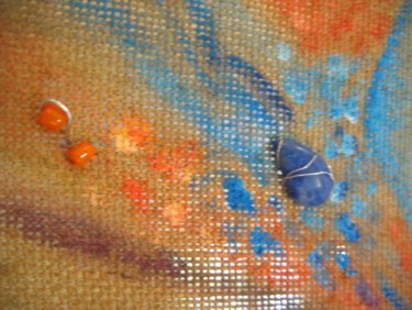 Peinture intitulée "nativité détail" par Nanou, Œuvre d'art originale