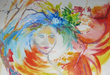 Peinture intitulée "natur'Elle'" par Nanou, Œuvre d'art originale, Autre
