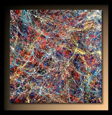 「Abstraction A17」というタイトルの絵画 Tehosによって, オリジナルのアートワーク, オイル