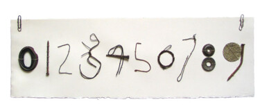 Collages titled "Numbers" by Beata Wehr, Original Artwork