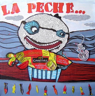 Peinture intitulée ""LA PECHE..."" par Catherine Suchocka, Œuvre d'art originale, Autre