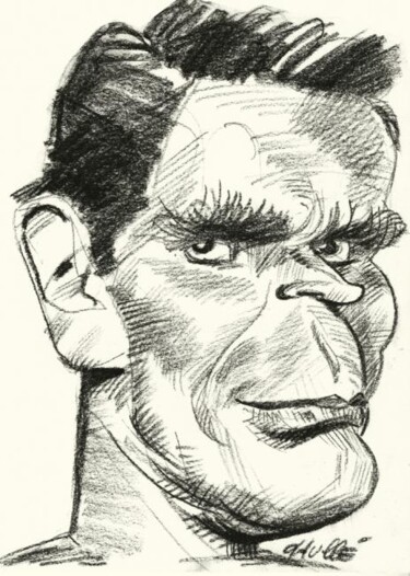 Peinture intitulée "Charlton Heston, Am…" par Bertrand Daullé, Œuvre d'art originale, Autre