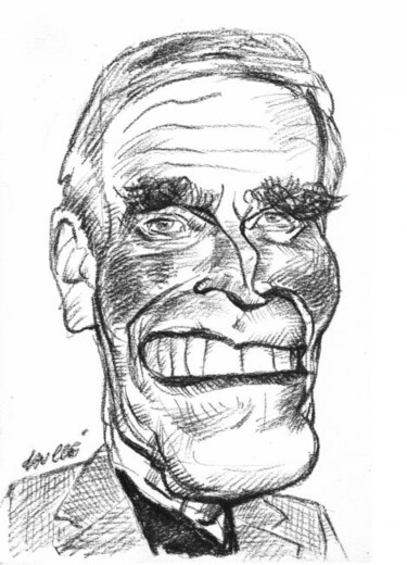Peinture intitulée "Charlton Heston, Am…" par Bertrand Daullé, Œuvre d'art originale, Autre