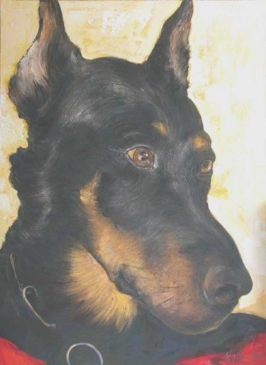Painting titled "Theos" by Alexandre Houllier, Original Artwork, Oil