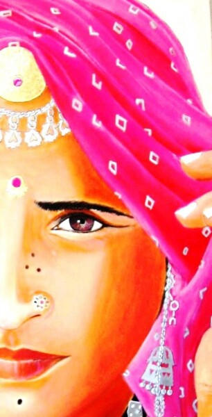 Arte digital titulada "MIRADA DE JAIPUR (m…" por Carmen G. Junyent, Obra de arte original, Pintura Digital