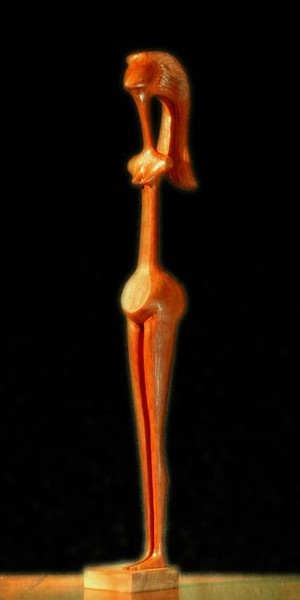 Sculpture titled "Medeia" by Jose Carlos Sarmento, Original Artwork, Wood