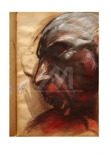 Dessin intitulée "Histoire et visage I" par Claude Duvauchelle, Œuvre d'art originale, Autre