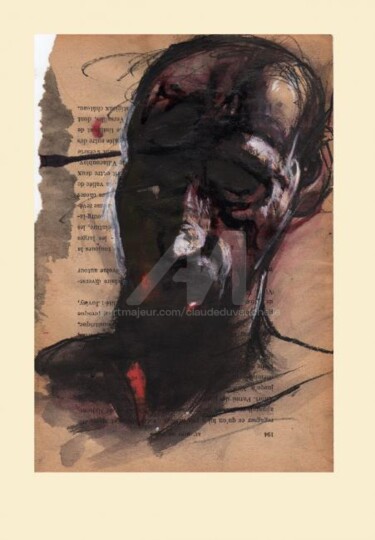 Dessin intitulée "Histoire et visage…" par Claude Duvauchelle, Œuvre d'art originale, Autre