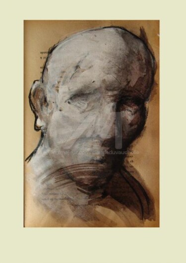 Dessin intitulée "Histoire et visage…" par Claude Duvauchelle, Œuvre d'art originale, Autre